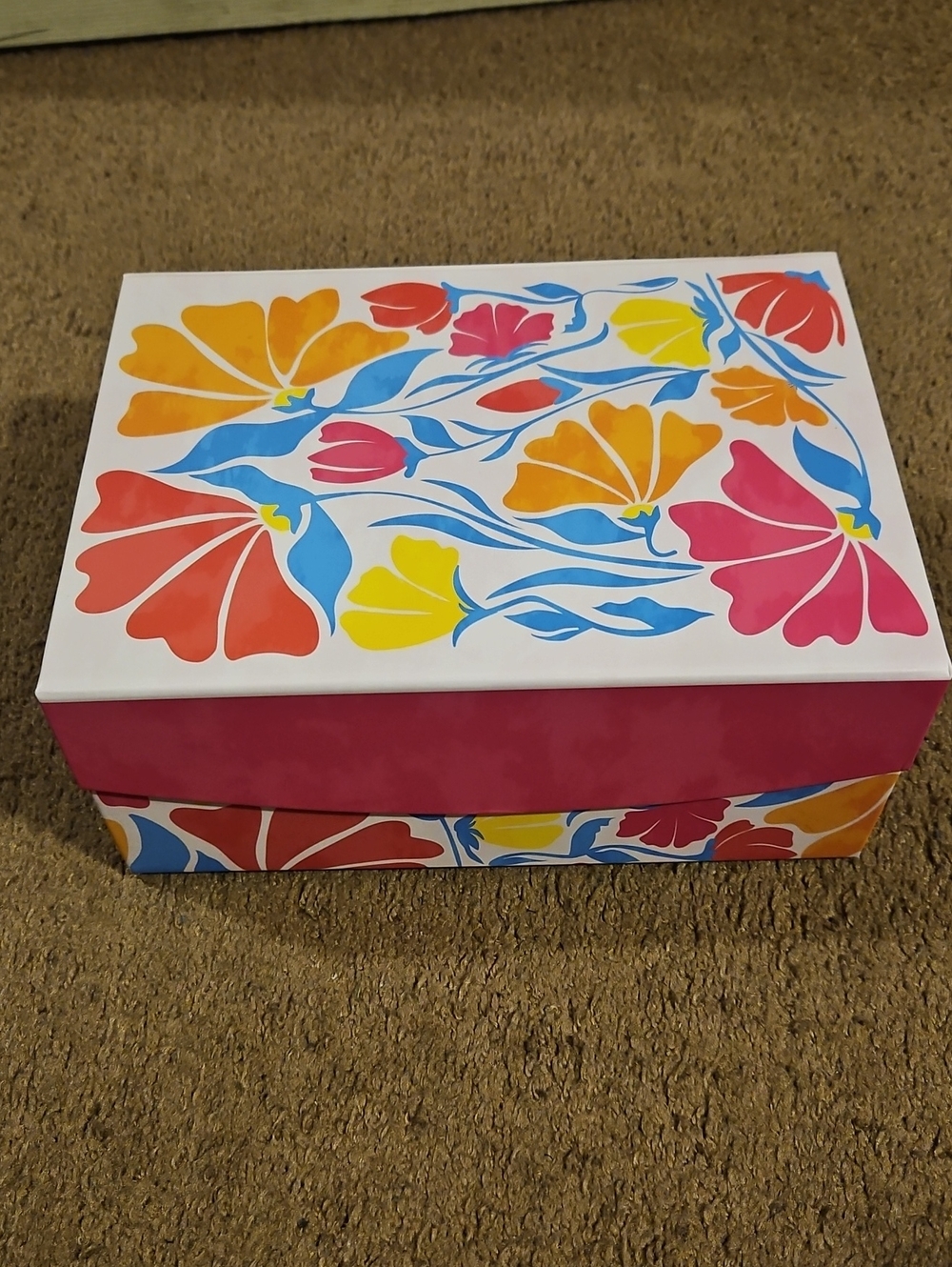Floral Pattern Gift/Storage Box - Picture 1 of 4